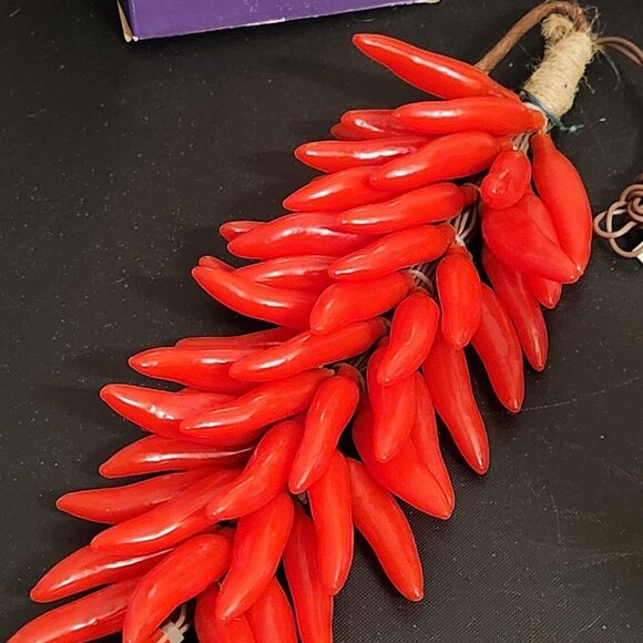 Red Chili Pepper Cluster Swag 50Ct Bunch Hanging Lights Decor Party Holiday Time - Picture 6 of 13